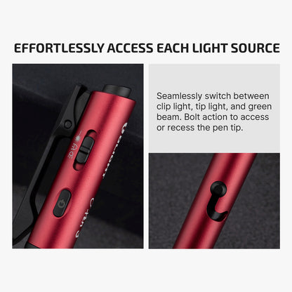 OLIGHT O'Pen 3 4-in-1 Rechargeable Penlight 120LM Green Laser LED Pen