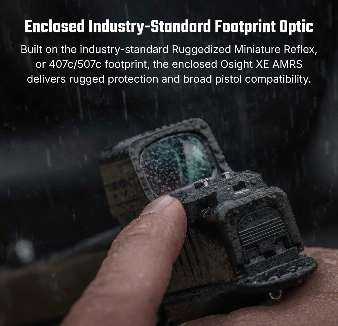 Osight XE AMRS Enclosed Red Dot Sight RMR Footprint 2/6 MOA 32 MOA Circle