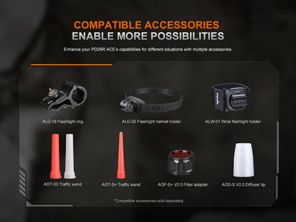 Fenix PD26R ACE Multi-Mode Compact Tactical Flashlight