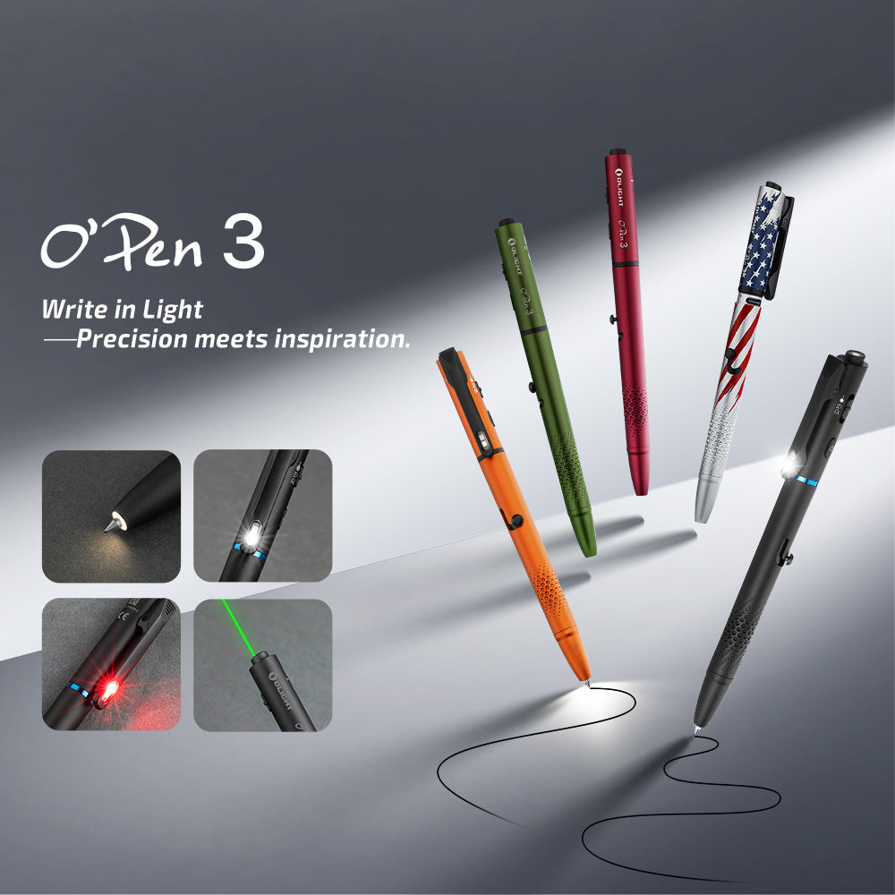 OLIGHT O'Pen 3 4-in-1 Rechargeable Penlight 120LM Green Laser LED Pen