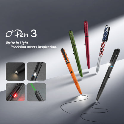 OLIGHT O'Pen 3 4-in-1 Rechargeable Penlight 120LM Green Laser LED Pen