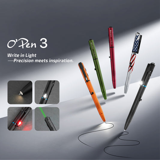 OLIGHT O'Pen 3 4-in-1 Rechargeable Penlight 120LM Green Laser LED Pen