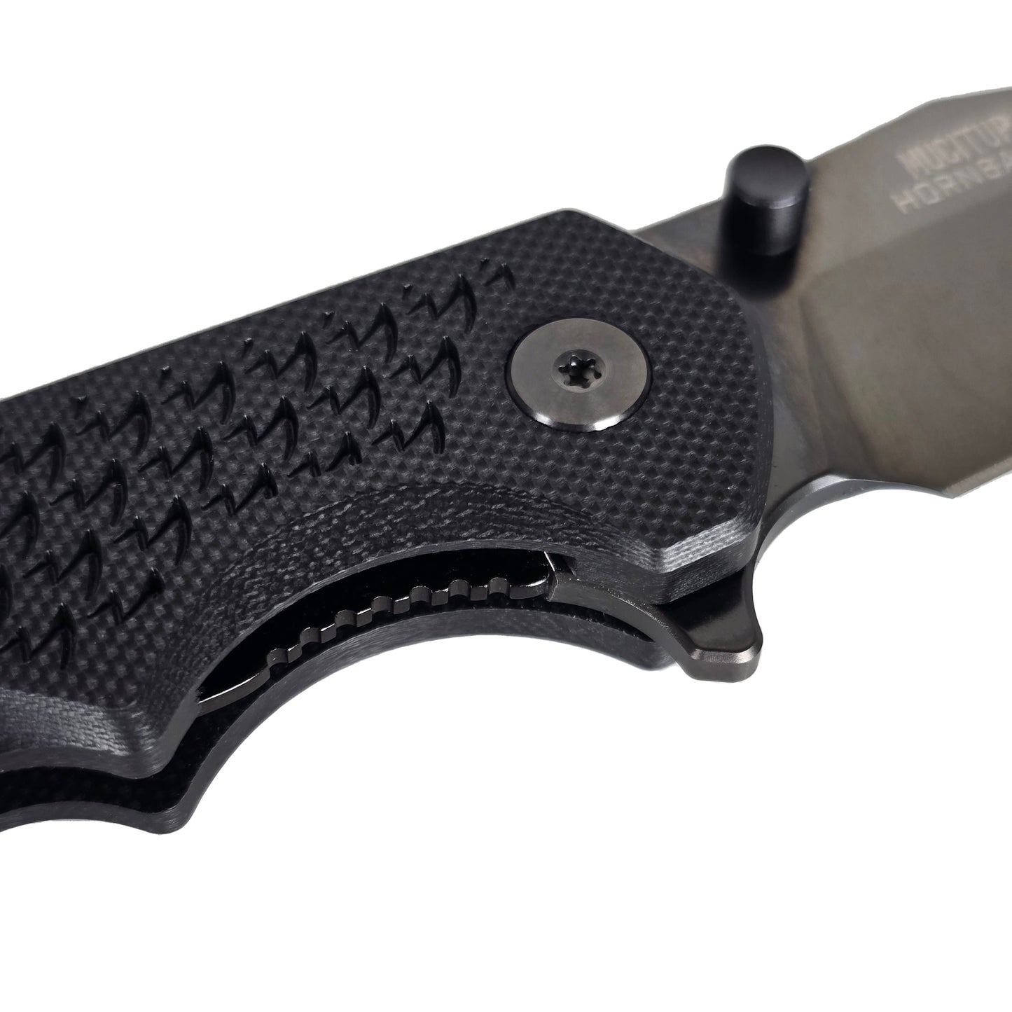 MUCITUP MUCTAC Hornback 3.7" DLC Blade Black G10 Folding Knife