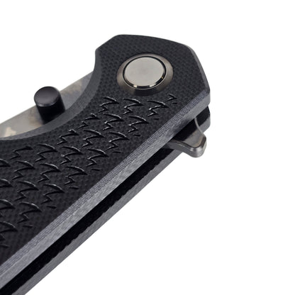 MUCITUP MUCTAC Hornback 3.7" DLC Blade Black G10 Folding Knife