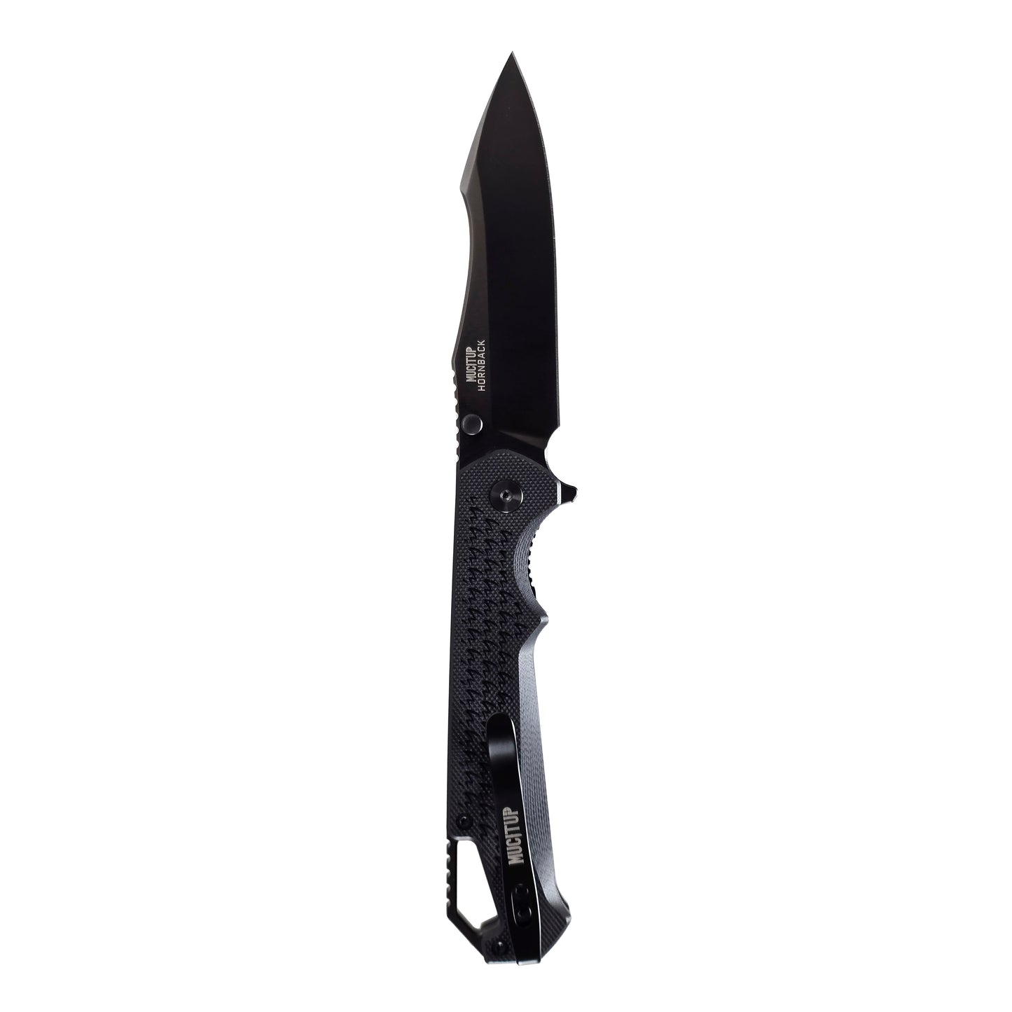 MUCITUP MUCTAC Hornback 3.7" DLC Blade Black G10 Folding Knife