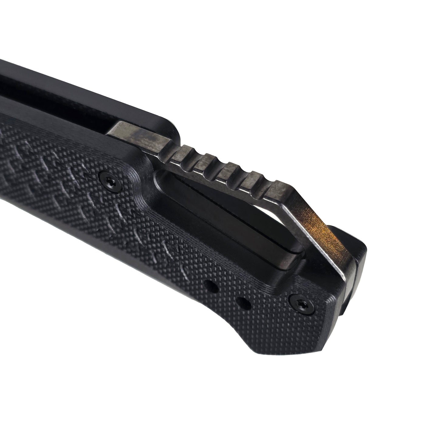 MUCITUP MUCTAC Hornback 3.7" DLC Blade Black G10 Folding Knife