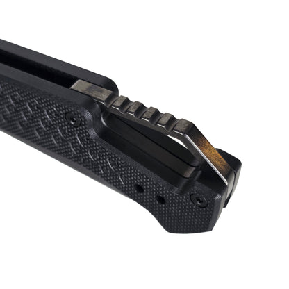 MUCITUP MUCTAC Hornback 3.7" DLC Blade Black G10 Folding Knife