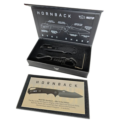 MUCITUP MUCTAC Hornback 3.7" DLC Blade Black G10 Folding Knife