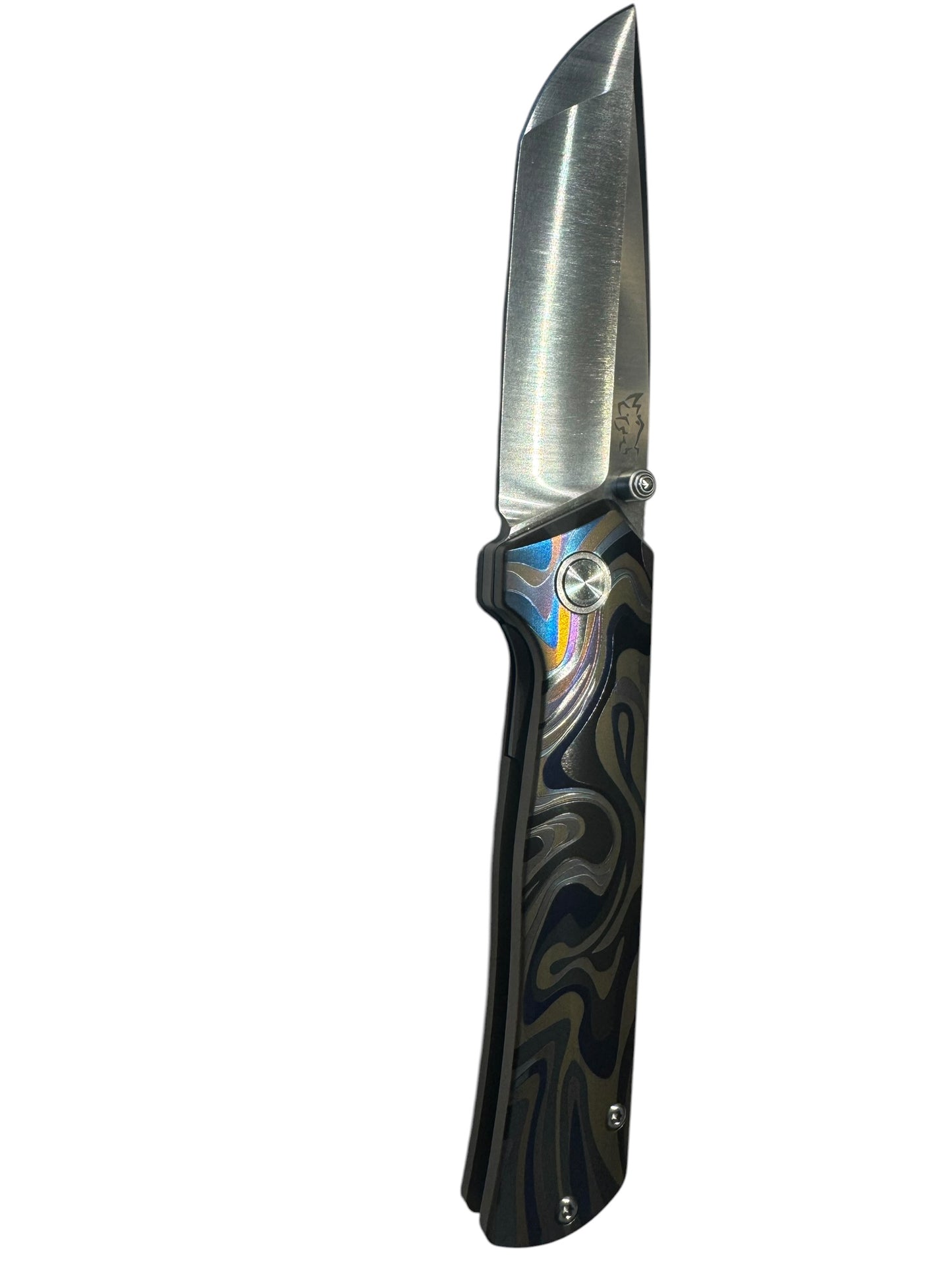 MUCITUP Rift Ti Titanium Folding Knife 14C28N Front Flipper EDC 7.25"