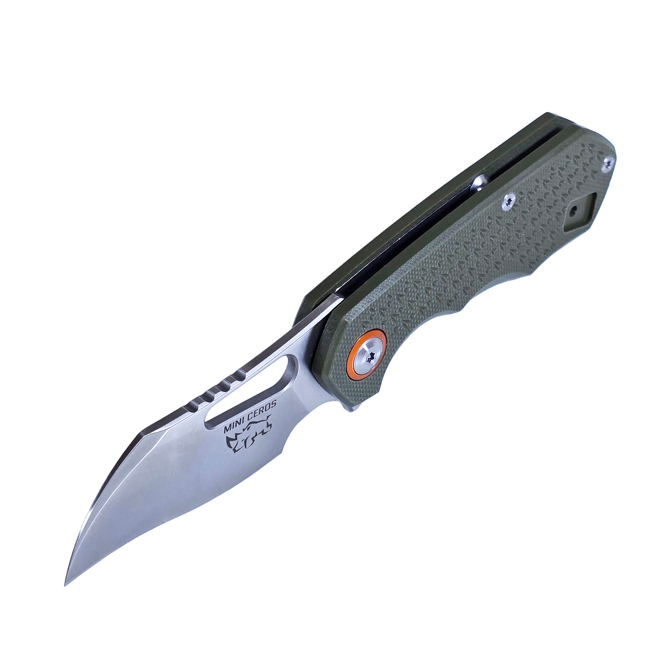 MUCITUP Mini-Ceros Folding Knife 9Cr18MoV G10 2.4oz EDC