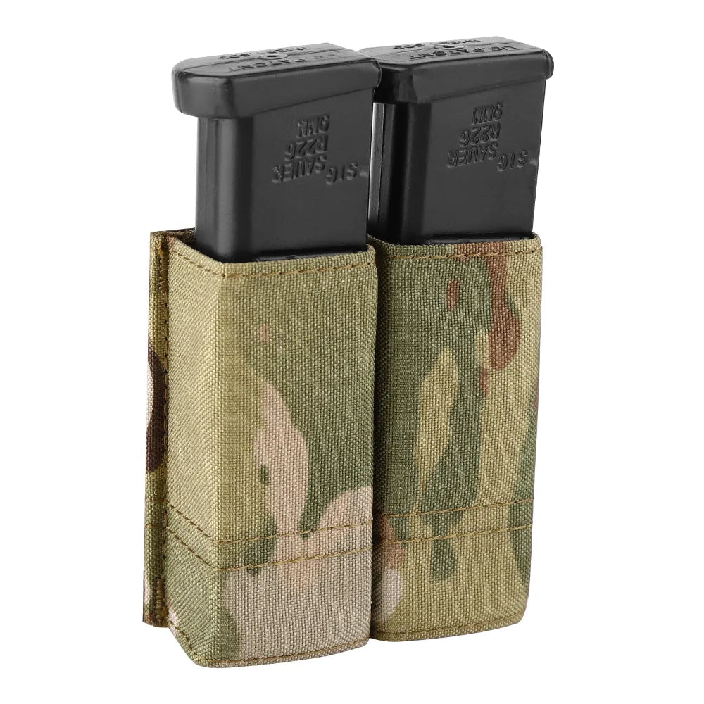 Krydex 500D Nylon 9mm Double Mag Pouch Tactical Holster Quick Release Molle - MUCITUP