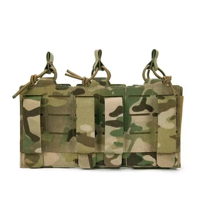 MUCITUP 1050D Nylon Laser Cut Triple Mag Pouch, Molle Compatible – Multicam