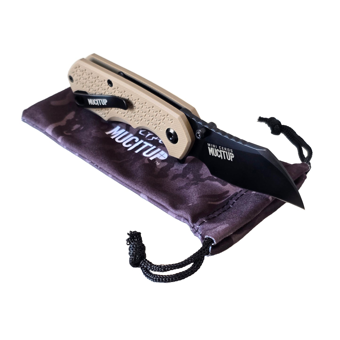 MUCITUP Mini-Ceros Folding Knife 9Cr18MoV G10 2.4oz EDC