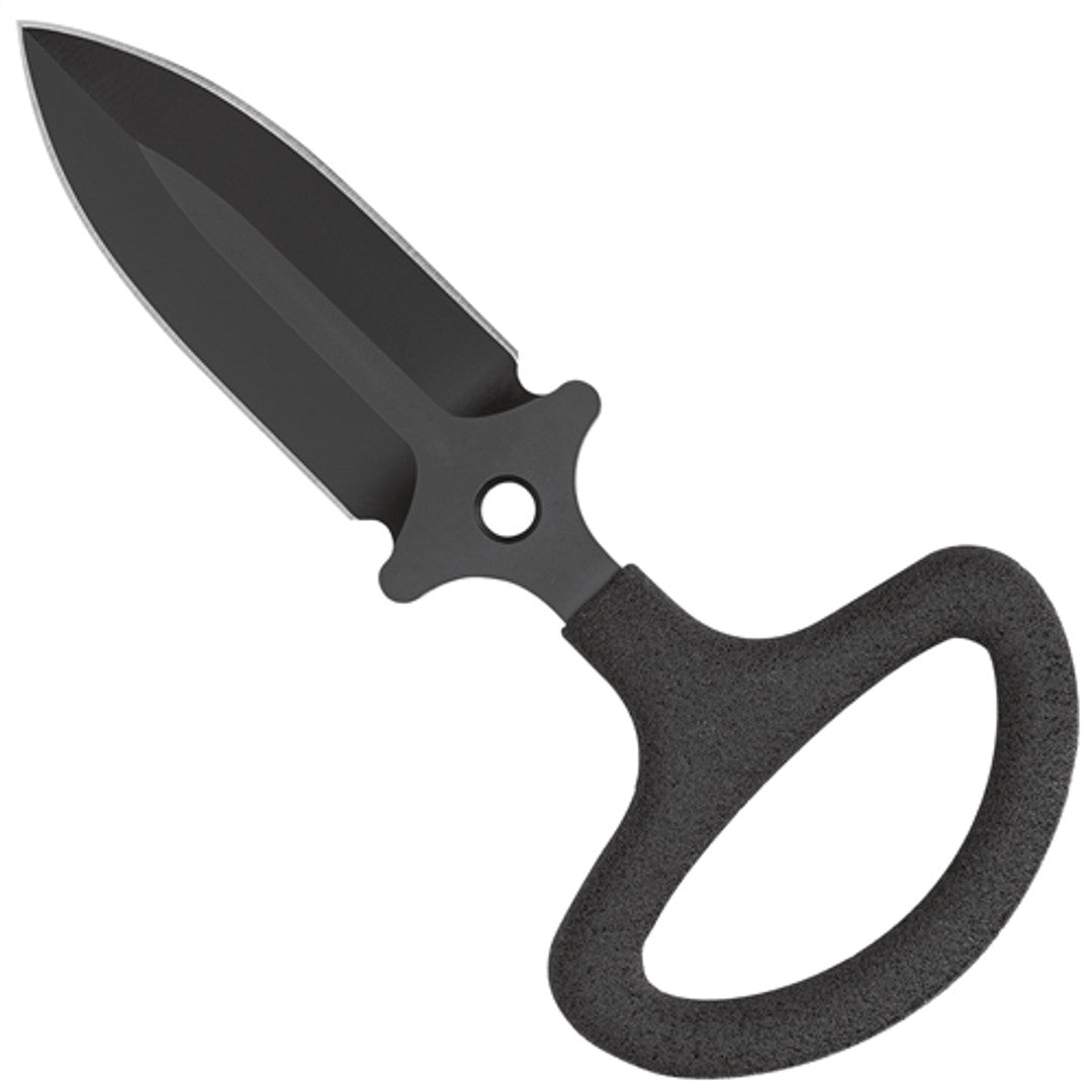 Tactical Fixed-Blade Backup Dagger - Double-Edged Survival EDC Self-Defense, BLK - MUCITUP