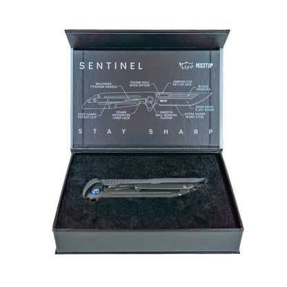 MUCITUP MUCTAC Sentinel Titanium Knife M390 Steel 3.44" Blade 3.6oz