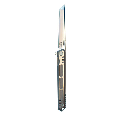 Luxury Folding Knife, M390 Steel Blade, Titanium Handle, Smooth EDC Flipper, 8.35"