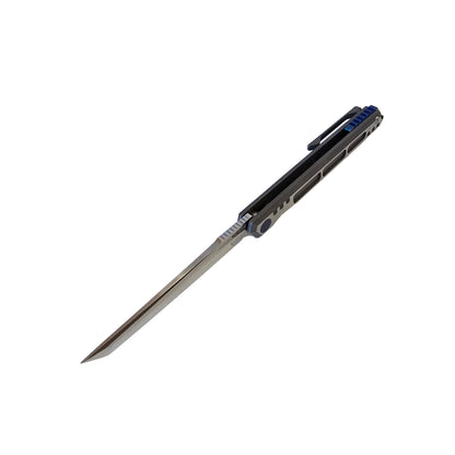 Luxury Folding Knife, M390 Steel Blade, Titanium Handle, Smooth EDC Flipper, 8.35"