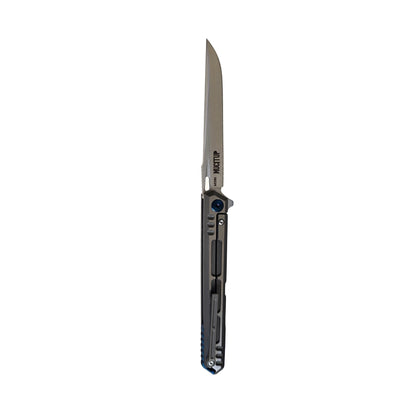 Luxury Folding Knife, M390 Steel Blade, Titanium Handle, Smooth EDC Flipper, 8.35"