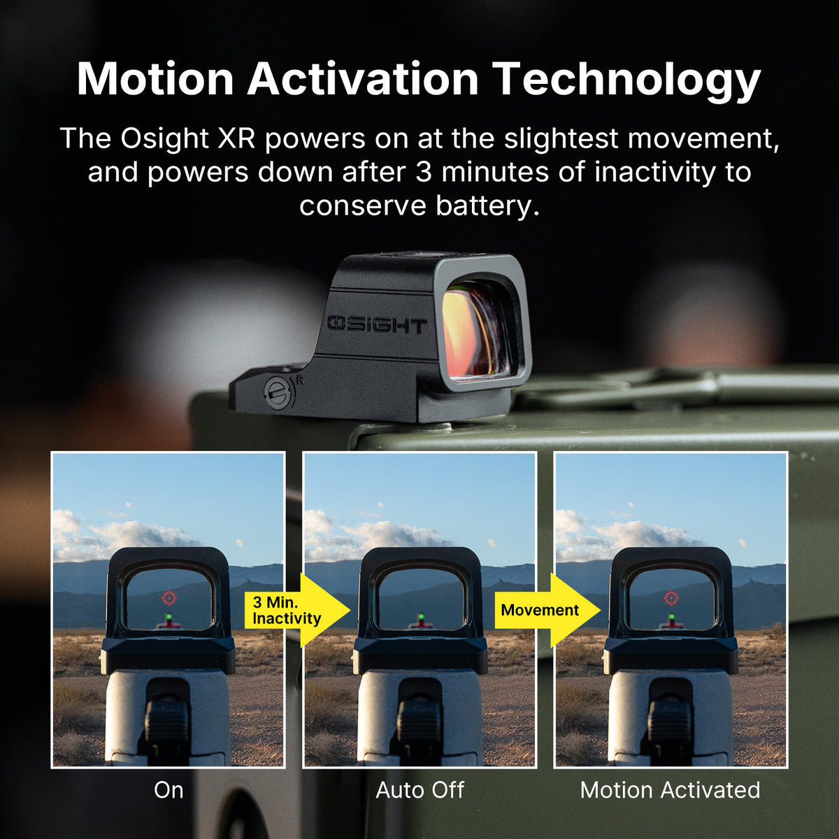 Osight XR Enclosed Red Dot Sight | RMR Footprint | Multi-Reticle Optic