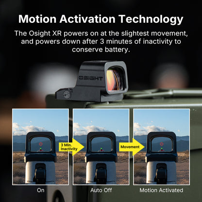 Osight XR Enclosed Red Dot Sight | RMR Footprint | Multi-Reticle Optic