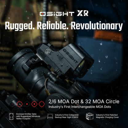 Osight XR Enclosed Red Dot Sight | RMR Footprint | Multi-Reticle Optic