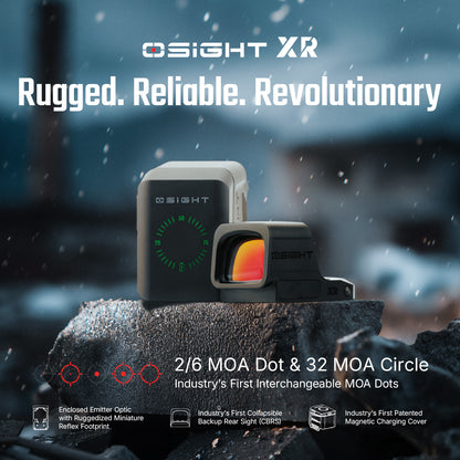 Osight XR Enclosed Red Dot Sight | RMR Footprint | Multi-Reticle Optic