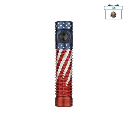 Olight Baton 4 Pro Rechargeable EDC Flashlight – 1600 Lumens – Black & Stars & Stripes