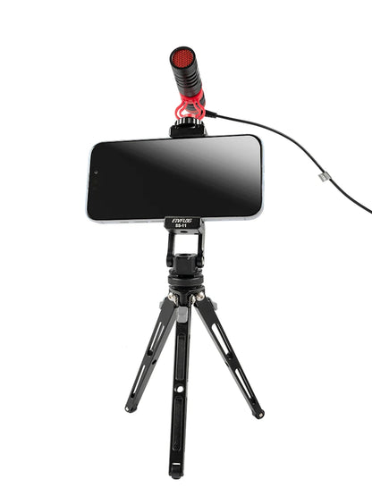 Linkogear Aluminum Phone Clamp Mount 360° Rotating Cold Shoe Tripod