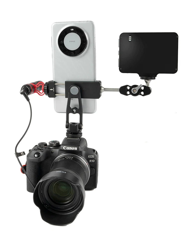 Linkogear Aluminum Phone Clamp Mount 360° Rotating Cold Shoe Tripod