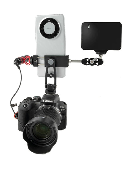 Linkogear Aluminum Phone Clamp Mount 360° Rotating Cold Shoe Tripod